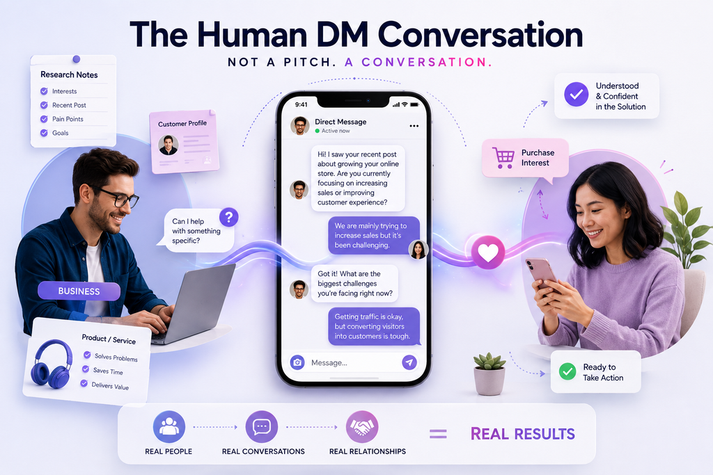 Instagram DMs for business as human two-way customer conversations