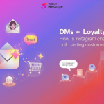 Visual representation of the hidden connection between Instagram DMs and customer loyalty, showing direct communication, personalized offers, and strong customer engagement.
