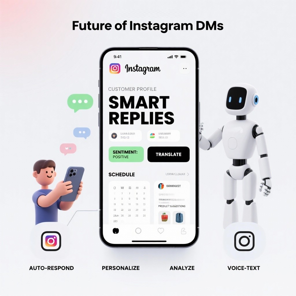 AI-powered Instagram DM personalization concept for the future.