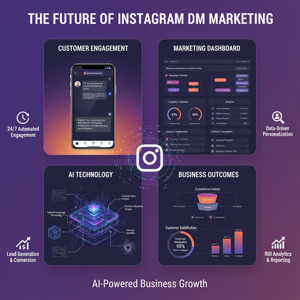 Future of Instagram DM marketing with AI chatbots.