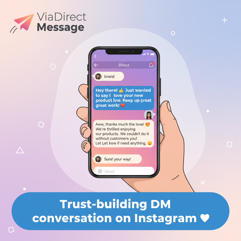 Trust-building DM conversation on Instagram.