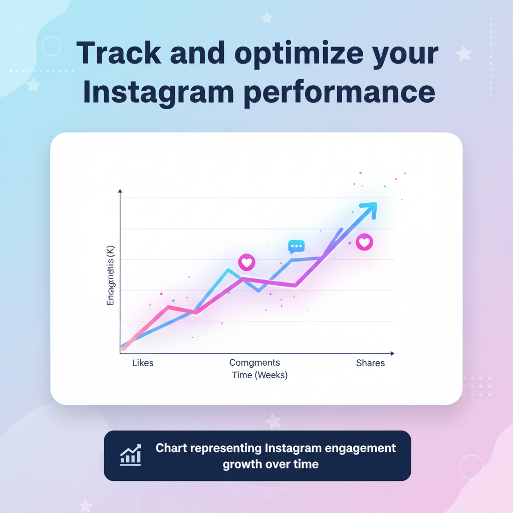 Chart representing Instagram engagement growth over time