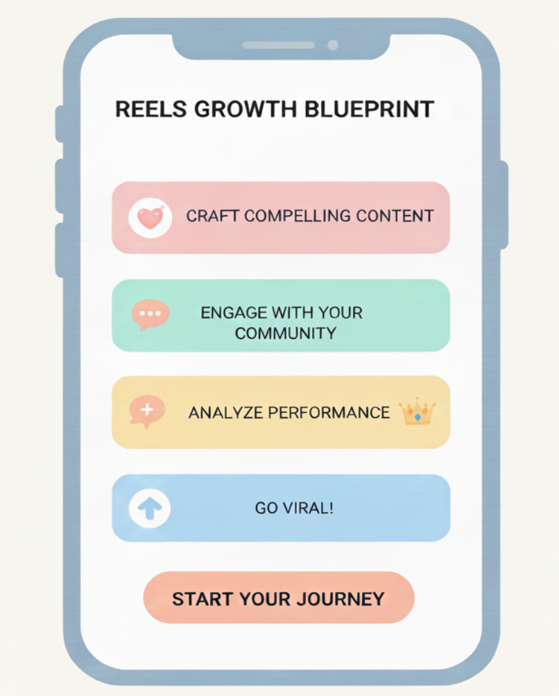Instagram Reels interface graphic.