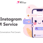 Cute and professional illustration of the best Instagram DM service with personalized messaging