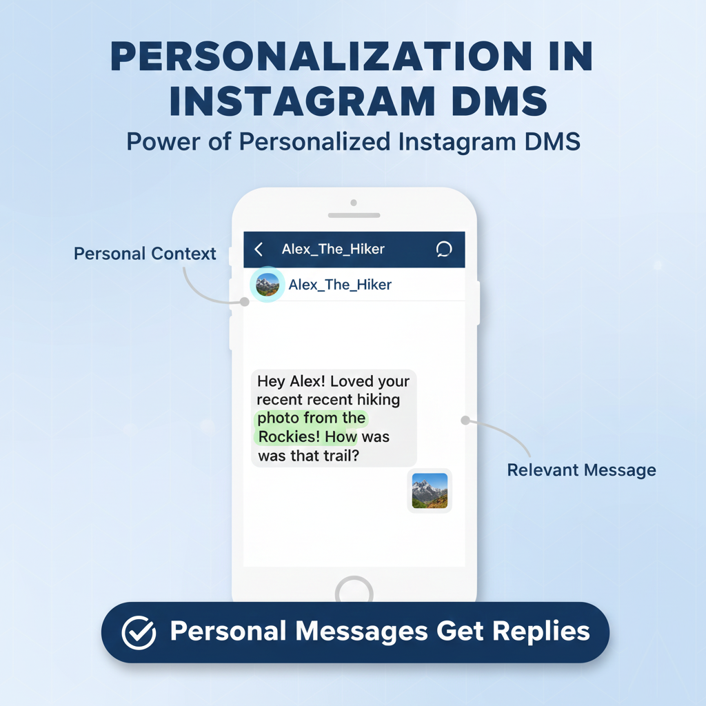 Personalized Instagram DM strategy illustration