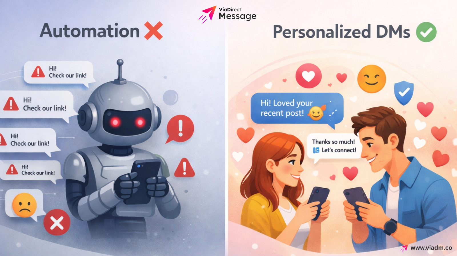 Personalized DMs vs Automation in Instagram marketing