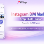 Instagram DM Marketing personalized outreach example using POD System with human conversation interface