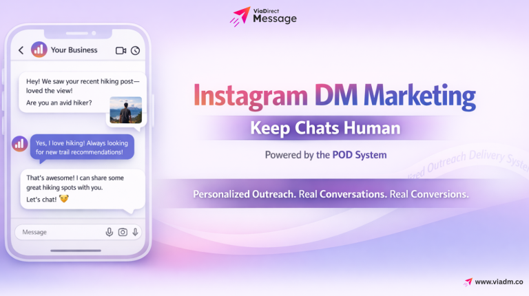Instagram DM Marketing personalized outreach example using POD System with human conversation interface