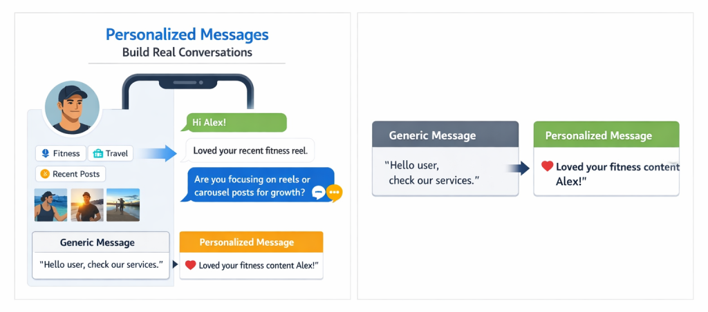 personalization helps keep Instagram chats natural and human
