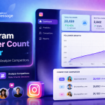 Instagram follower count tracker dashboard showing growth analytics