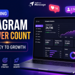 Tracking Instagram follower count dashboard showing growth analytics