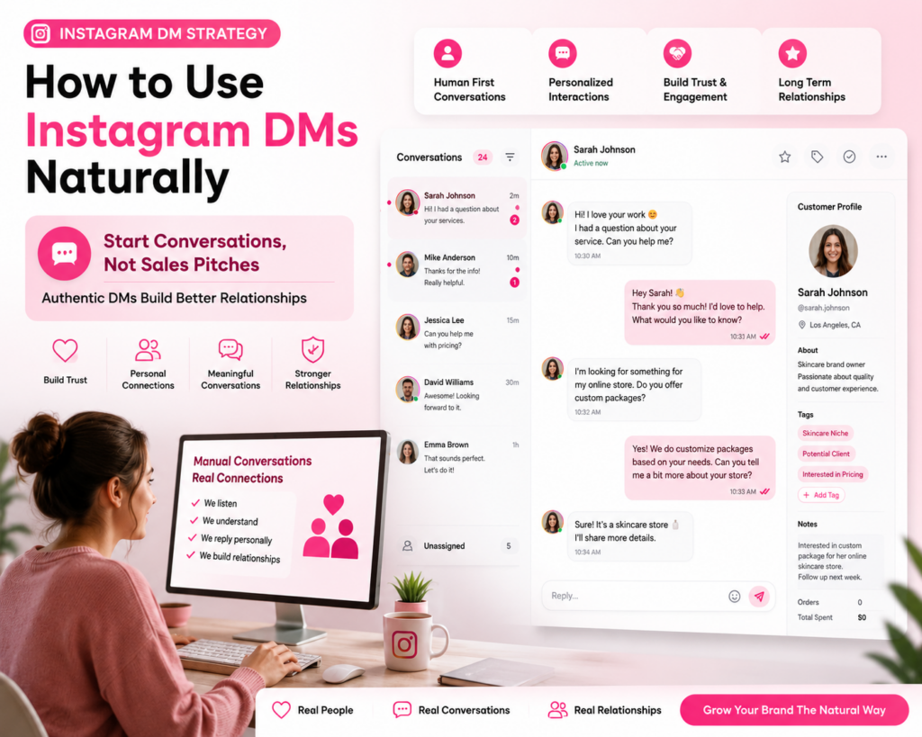 Using Instagram DMs naturally without aggressive sales messaging