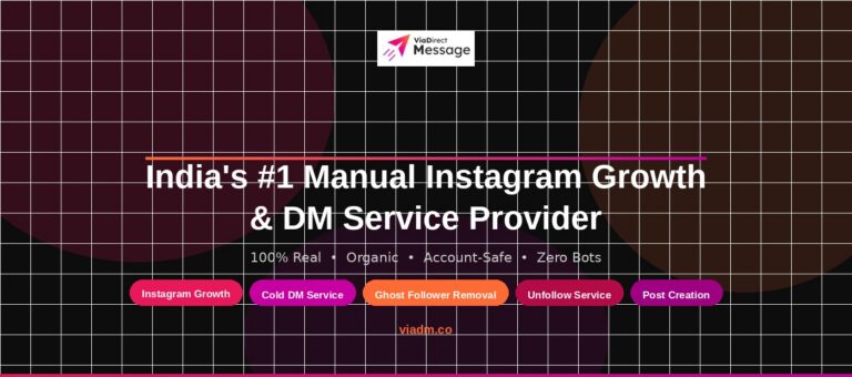 ViaDM ViaDirectMessage - #1 Manual Instagram Growth and DM Service Provider