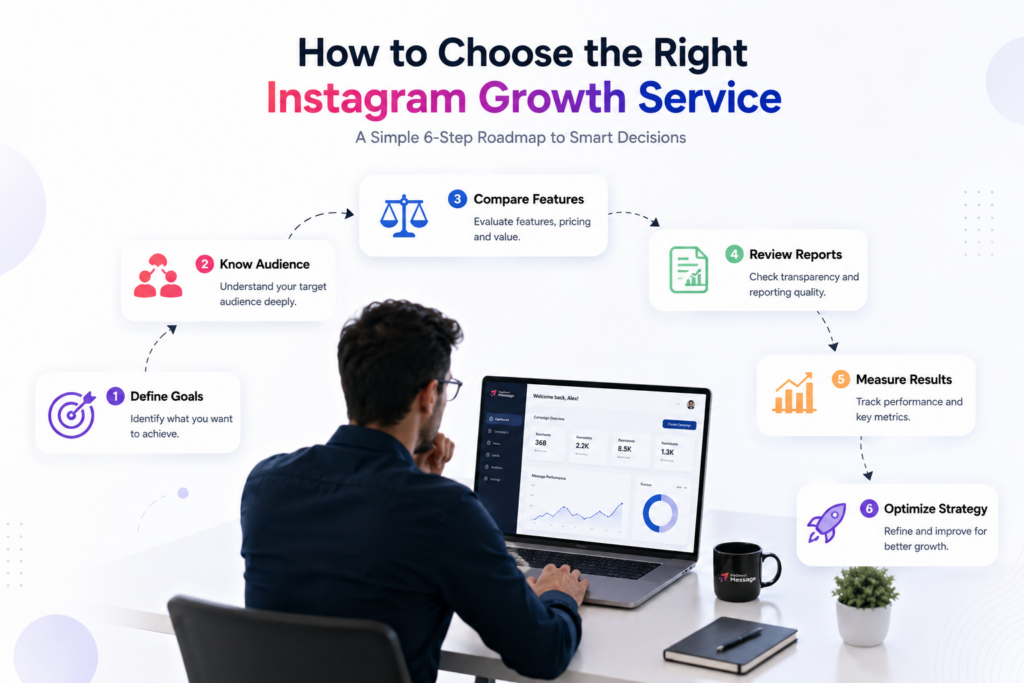 Roadmap for choosing an Instagram growth service.