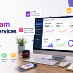 Professional dashboard illustrating the best Instagram growth services for businesses.